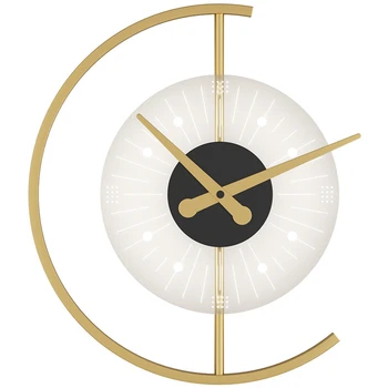 Золотые часы Настенный светильник для гостиной, прикроватная тумбочка для спальни, современный простой декоративный светильник