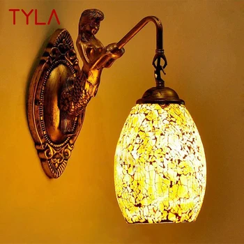 Современный настенный светильник TYLA Mermaid, персонализированный и креативный светильник для украшения гостиной, спальни, прихожей, бара.