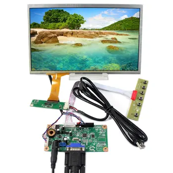 Плата контроллера VGA LCD + 10,1-дюймовый ЖК-экран 1366x768 с емкостным сенсорным экраном