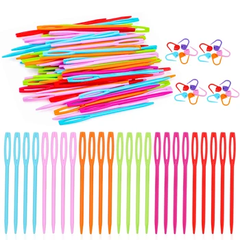 Набор разноцветных пластиковых спиц для вязания с маркером для шитья Шерстяная Пряжа Крючки для вязания крючком Принадлежности для поделок из свитера
