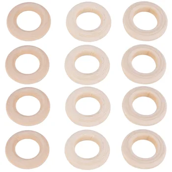 150 шт. Деревянное кольцо для рукоделия 25 мм / 1 дюйм, Незаконченные деревянные кольца, Круглые деревянные подвесные разъемы для проектов DIY