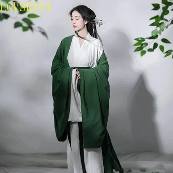 Большой Размер 2XL Hanfu Dress Женское Китайское Традиционное Платье Hanfu Комплект Женский Косплей Костюм Летний Hanfu Зеленый Черный Белый DrFor Для Женщин