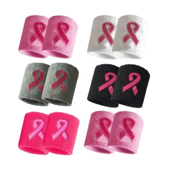 Эластичные спортивные браслеты для детей, ухаживающие за женщинами, Розовые повязки для пота на запястьях, впитывающая поддержка запястья для занятий детским спортом