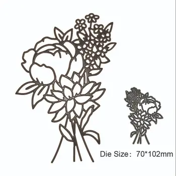 Новинка 2023 года: Металлические штампы для резки букета роз, альбом для вырезок, поделки, форма для ножей для бумажных поделок, трафареты для штампов, штампы