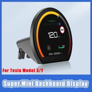 3,54-дюймовый Мини-Дисплей Приборной панели Головного ЖК-дисплея Автомобиля Скорость Общий Пробег Давление в шинах Открытая Информация для Tesla Model 3 Y