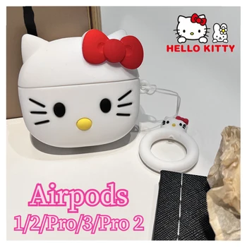 Sanrio Hello Kitty Милый Силиконовый Чехол Для Apple Airpods Pro Case Air Pods 3 Bluetooth Защитный Чехол Для Air Pod Pro 3