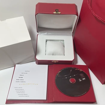 Завод прямых поставок роскошная оригинальная красная коробка для часов с буклетом и компакт-диском может быть настроена подарочная коробка для часов AAA