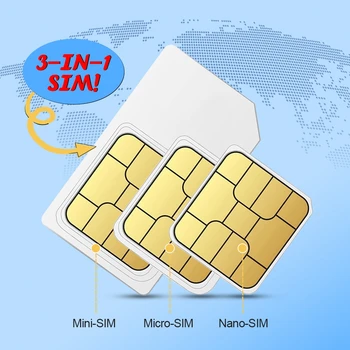 SIM-карта для передачи данных на 1-15 дней 600 МБ/ 1,8 Г Карта для передачи данных мобильного телефона 3-В-1 SIM-карта 4G Wifi Безлимитный Интернет для Европы
