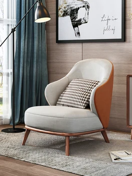 Индивидуальный скандинавский односпальный диван гостиная дизайнерское кресло tiger ленивый стул для отдыха из массива дерева балкон спальня в простом современном стиле