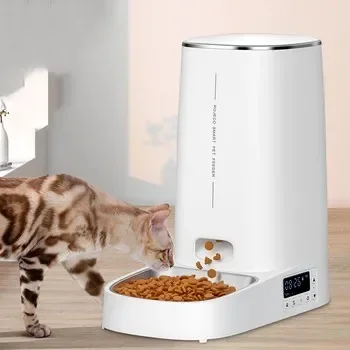 Автоматическая кормушка для кошек, домашних животных, умный WiFi, дозатор корма для кошек, Дистанционное управление, Автоматическая кормушка для кошек, собак, Аксессуары для сухого корма для домашних животных