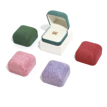 Железный эмбрион бархатная коробка для колец прямая трансляция кулон коробка для хранения колец ожерелье дисплей коробка для упаковки ювелирных изделий