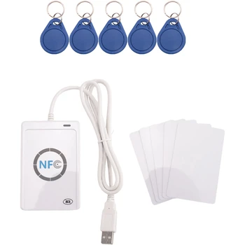 Считыватель NFC ACR122U USB Бесконтактный Считыватель Смарт-IC-Карт Smart RFID Копировальный Аппарат Дубликатор UID Сменная Бирка-Карта