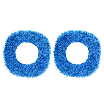 2 Одноразовые швабры, моющиеся, прочные сменные прокладки из микрофибры, тряпка для уборки пыли, для сухого и влажного пылесоса, синий