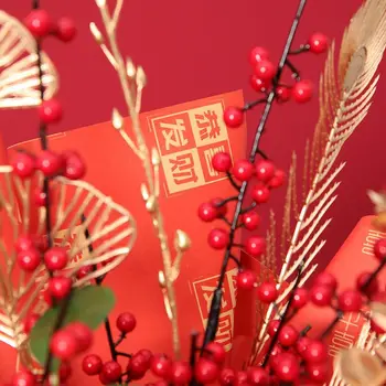 Подарочная упаковочная бумага, свадебный подарок, Большая Красная Подарочная коробка из крафт-бумаги, цветочный пучок, Оберточная бумага, Материал для празднования Нового года, свадьба