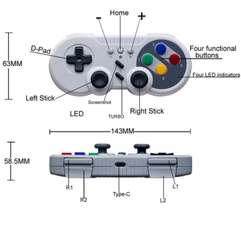 Мини Беспроводной Bluetooth-совместимый геймпад, джойстик, консоль, пульт дистанционного управления, профессиональные геймпады для Nintendo Switch, ПК с Windows