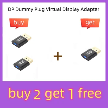 Адаптер виртуального дисплея DP Dummy Plug EDID, Безголовый эмулятор виртуального дисплея 4K DP Displayport, Аксессуары для видеокарты
