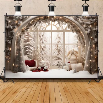 Рождественские украшения SHUOZHIKE, фоны для фотосъемки, украшение для гостиной Candy House, фон для фотостудии на день рождения QS-23