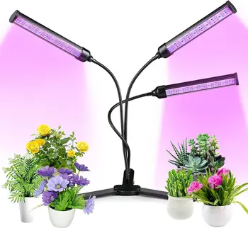 Лампа для выращивания растений, USB-лампа для комнатных растений с тайммером 4/8/12 часов