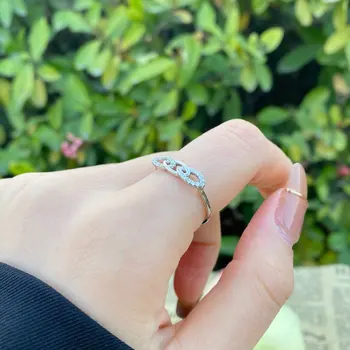 Женское кольцо на указательный палец из стерлингового серебра Karachis s925 Модный и персонализированный дизайн Instagram
