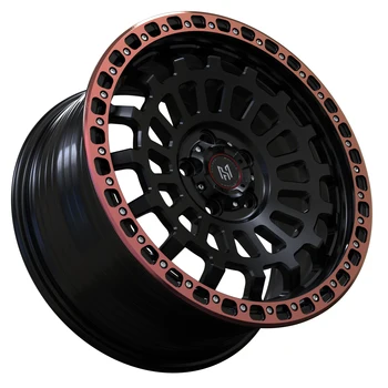 Изготовленное на заказ внедорожное колесо HADISON 22-дюймовые черно-красные легкосплавные диски PCD с 5 отверстиями PCD 5x127 4x4 высочайшего качества