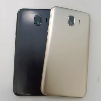 Для Samsung Galaxy J4 2018 SM-J400 J400F Крышка батарейного отсека Задняя дверца корпуса Задняя крышка с объективом камеры + Кнопка регулировки громкости питания