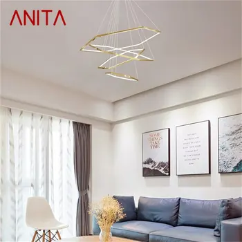 Подвесные светильники ANITA Nordic Gold Креативный современный светодиодный светильник для украшения дома Гостиной