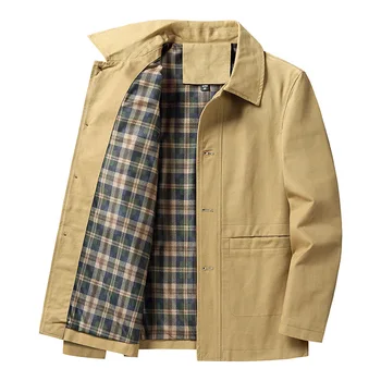 Мужские весенне-осенние куртки, деловой повседневный мужской хлопковый жакет, топ