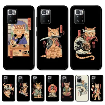 Чехол для телефона Samurai Cat для Redmi Note 4 X 5 A 6 7 8 T 9 9S 10 11 11S 11Epro Poco M3 pro