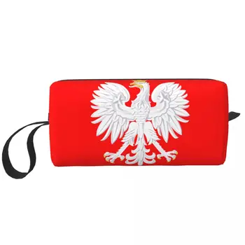 Модная польская сумка для туалетных принадлежностей с орлом, женская сумка для макияжа с гербом Польши, органайзер для косметики, чехол для хранения косметики Dopp Kit Case