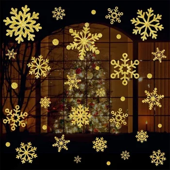 2023 Рождественские наклейки на окна; Веселые Рождественские наклейки на стены; Наклейки на окна на Хэллоуин; Рождественские украшения для дома на Новый год