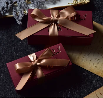 10ШТ Подарочная коробка шоколада Свадебная Помада Bonbon Моделирующий Подарок Бронзовые Упаковочные коробки женский День Рождения День Святого Валентина