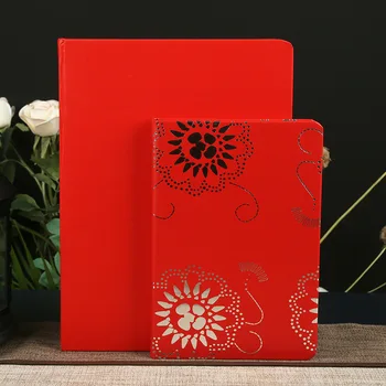 Дневник с красной внутренней страницей, блокнот с внутренней страницей в стиле ретро, Канцелярские принадлежности для студентов, Свадебный гроссбух, Свадебный гроссбух