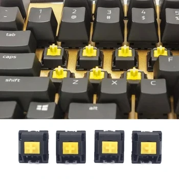 4ШТ клавишных переключателя RGB желтого цвета для игровых механических клавиатур razer Blackwidow X Chroma