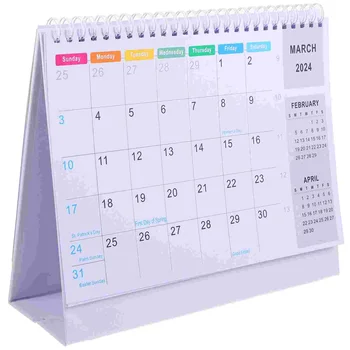 Настольный календарь для офиса Календарь для ежедневного использования Домашний Ежемесячный постоянный календарь Декоративный для планировщика расписания канцелярских принадлежностей