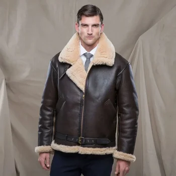 Осенне-зимнее мужское Новое меховое цельное пальто 2023 года с утолщенным крестом из кожи тяжелой промышленности, меховое цельное пальто