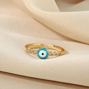 Синие кольца CHENGXUN От сглаза, Простые Регулируемые ювелирные изделия, Подарки на День Рождения для женщин
