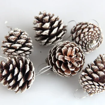 Горячее Рождественское украшение, имитирующее сосновую шишку, Украшение рождественской елки, основной цвет, подвеска в виде сосновой шишки 5 см
