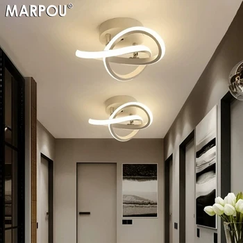 Потолочные светильники MARPOU Nordic Led для коридора, прохода, минималистичных светильников для гостиной, для домашнего декора на балконе, входной лестницы