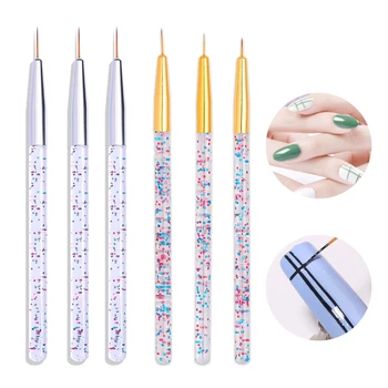 CNHIDS, 3 шт., профессиональный набор кистей для ногтей, кисти для вырезания цветов, кисти для рисования полосой, ручка для маникюра, Инструмент для дизайна