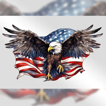 Автомобильная Наклейка rAmerican Whitehead Eagle Flag Светоотражающая Наклейка Водонепроницаемый Мотоцикл Наклейка Наклейка Автомобильные Аксессуары Обои Случайные