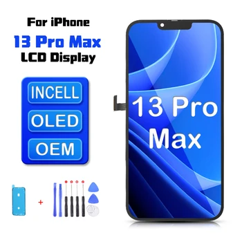 100% Протестированный ЖК-дисплей для iPhone 13 Pro Max OLED-дисплей со сменным сенсорным экраном 3D, дигитайзер, сборочные детали Без битых пикселей