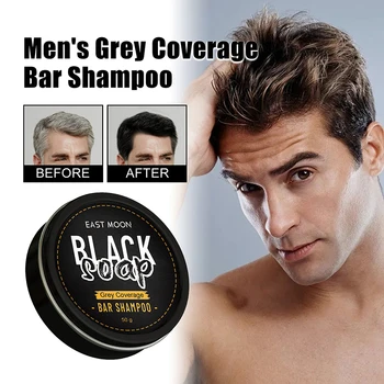 Мужское черное мыло для волос, мыло для затемнения волос, шампунь для быстрого эффективного восстановления, серо-белая краска для волос, натуральная краска для тела, новинка от компании Org