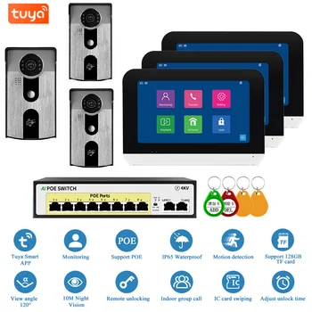 Tuya Smart WIFI IP Видеодомофон С 8 Портами POE Переключатель 7
