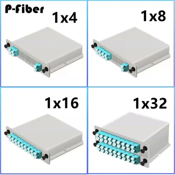 1pc LC подключаемый разветвитель оптического волокна OM3 1x2 1x4 1x8 1x16 1x32 волоконно-оптический соединитель ММ FTTH 1*2 1*8 1*16