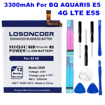 Аккумулятор LOSONCOER 3300 мАч для BQ Aquaris E5 4G LTE E5S 2850