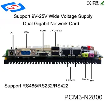 Промышленная материнская плата 6xCOM HDMI Intel Atom CPU 2 LAN Gigabit Ethernet безвентиляторная материнская плата