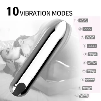 10-частотный сильный удар, USB-зарядка, вибратор с заостренной пулей, женский массажер для прыжковых яиц, секс-игрушка для взрослых