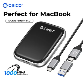 Портативный SSD-накопитель ORICO Beetle 1000 МБ/с. Внешний Твердотельный накопитель 2 ТБ 1 ТБ 512 ГБ USB 3,2 Gen2 Type-C PSSD для Ноутбука MacBook Air Pro