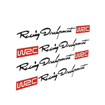4 шт. Наклейки на ручки автомобиля WRC в полоску для ралли, виниловые наклейки для Фольксваген Гольф 8 Mk8 Шкода Октавия, 3 кнопки Smart