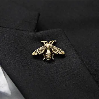 Популярная высококачественная булавка для воротника, мужская Металлическая брошь для костюма, Маленькие броши Fresh Bee